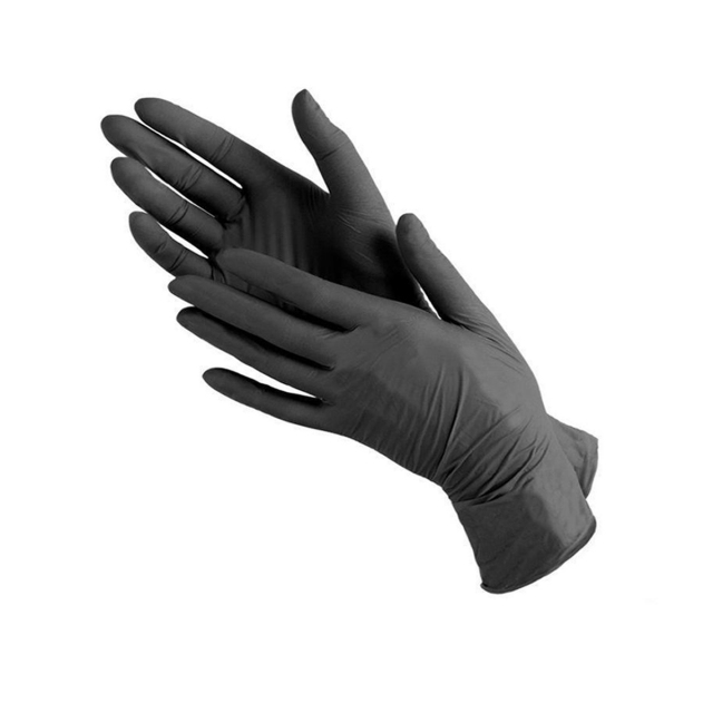 Перчатки нитриловые неопудренные XL, чёрные